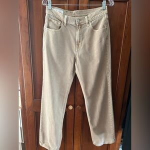 Gap 90s Loose Midrise Denim in Mr Sand (Tan) color. Size 27/4R. Very nice shape
